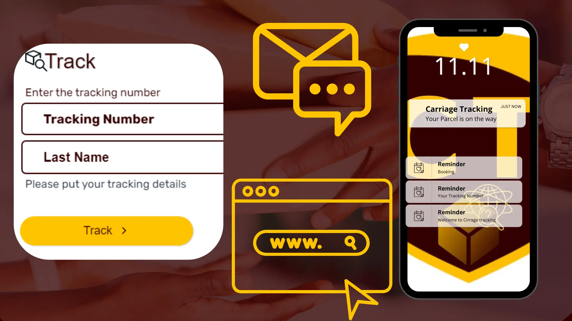How to Send a Courier Ways of Tracking Parcel. tracking website, apps, tools